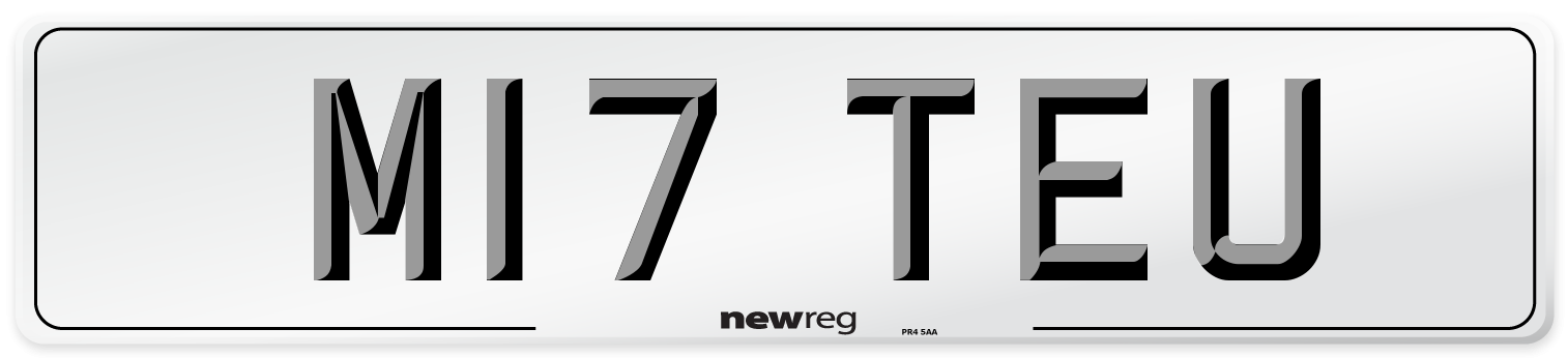 M17 TEU Number Plate from New Reg